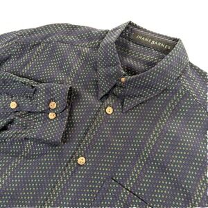 Vintage Jhane Barnes Shirt Men's Large Multicolor Geometric Textured Button Down